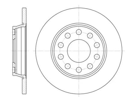 Диск гальмівний SEAT EXEO, AUDI A4, REMSA (673100)