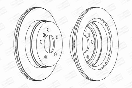 Диск тормозной BMW 1, BMW X1, BMW 3, CHAMPION (562442CH)