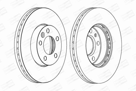 Диск тормозной VW TRANSPORTER, VW MULTIVAN, VW TOUAREG, CHAMPION (562234CH1)