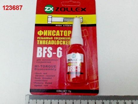 Фиксатор резьбы Zollex (BFS-6) красный 10 г.