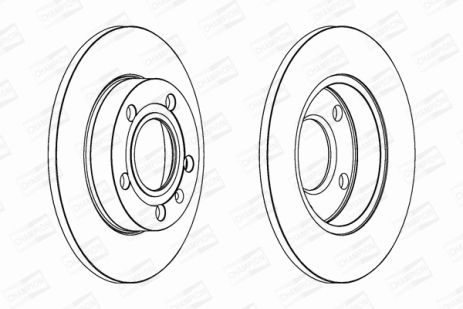 Диск тормозной SEAT EXEO, AUDI A4, CHAMPION (562192CH)