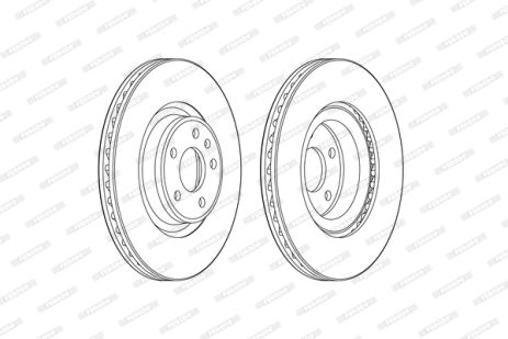 Диск гальмівний AUDI A6, AUDI Q5, AUDI A5, FERODO (DDF2597C1)