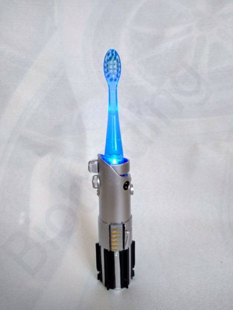 Эксклюзив! Детская зубная щетка на батарейках Star Wars Firefly (светится и разговаривает) TP0020 Синий