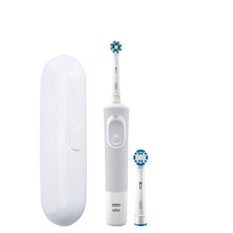 Зубная щетка Oral-B Vitality 100 Cross Action White 2 нас. + футляр белый ЕС