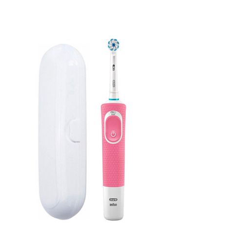 Зубная щетка Oral-B Vitality 100 Junior 6+ Pink + футляр белый ЕС