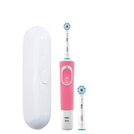 Зубная щетка Oral-B Vitality 100 Junior 6+ Pink 2 насадки + футляр ЕС