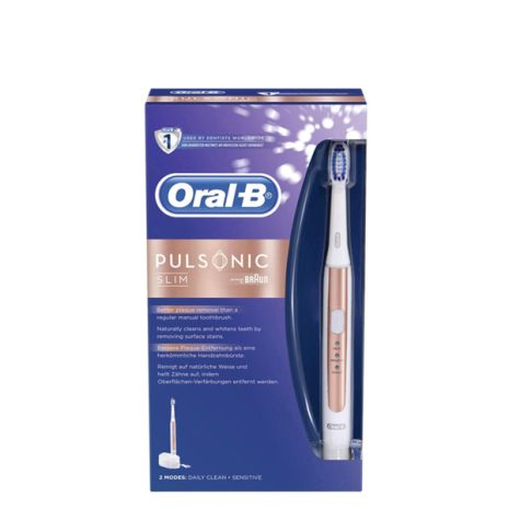 Звуковая зубная щетка Oral-B S15.513.2 Pulsonic Slim Gold Rose ЕС