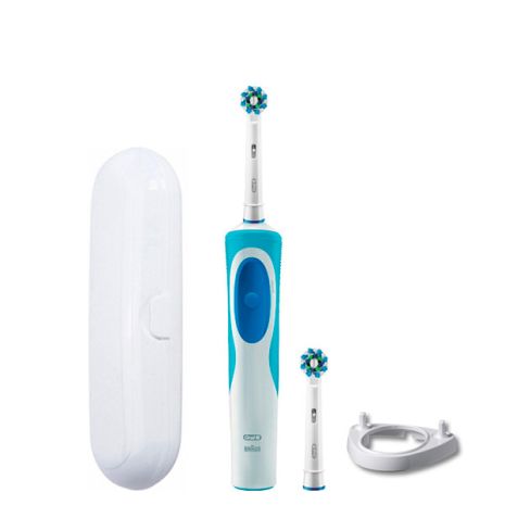 Зубная щетка Oral-B D12.513 Vitality - Classic 2 насадки и подставка рожок + футляр белый ЕС