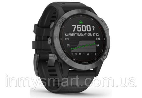 Умные часы Smart Watch Garmin Fenix 6 Pro Solar Edition Slate Gray With Black Band (010-02410-15/14)