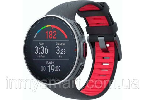 Умные часы Smart Watch Polar Vantage V Titan Black/Red пульсометр, шагомер, счетчик калорий, высотомер