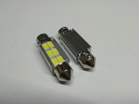 Лампа світлодіод с/ц МАЯК (12T11x39/SW11/2BL) 12V C5W 39 мм AC 6SMD (57 х 30) біла/пара