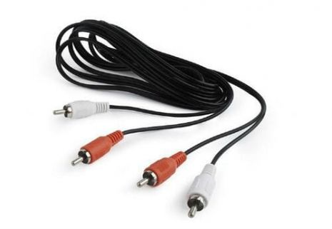 Аудио-кабель Cablexpert (CCA-2R2R-15M), 2хRCA(M)-2хRCA(M), 15 м, черный