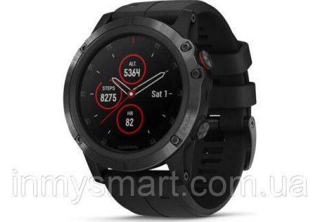 Умные часы Smart Watch Garmin Fenix 5x Plus Sapphire Black with Black Band (010-01989-01)