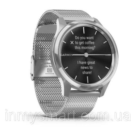 Умные часы Smart Watch Garmin Vivomove Luxe Silver (010-02241-03)
