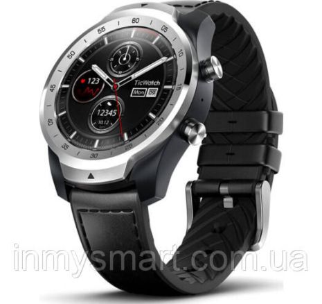 Умные часы Smart Watch MOBVOI TicWatch Pro Silver (WF12096) пульсометр, счетчик калорий, шагоме