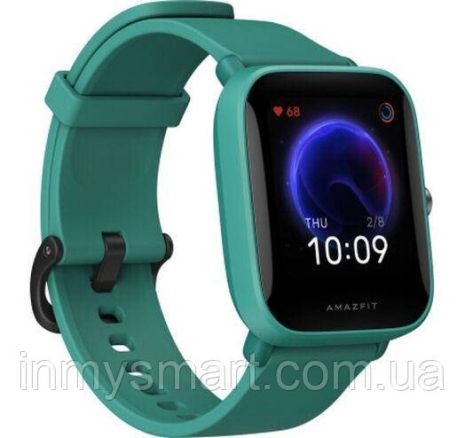 Умные часы Smart Watch Amazfit Bip U Pro Green 5 АТМ счетчик калорий, шагомер, пульсометр