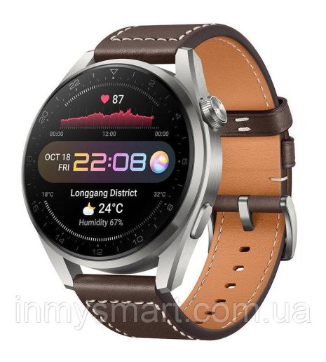 Умные часы Smart Watch Huawei Watch 3 Pro Classic (55026781) UA термометр, пульсоксиметр, шагомер