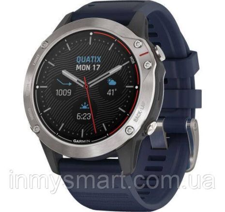 Умные часы Smart Watch Garmin Quatix 6 Gray with Captain Blue Band (010-02158-90/010-02158-91)