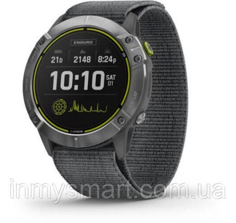 Умные часы Smart Watch Garmin Enduro Steel with Gray UltraFit Nylon Strap (010-02408-00/10)