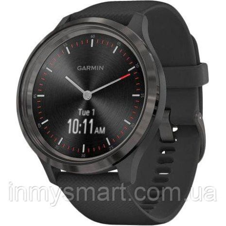 Умные часы Smart Watch Garmin Vivomove 3 Slate Stainless Steel Bezel w. Black and Silicone B. (010-02239-01)