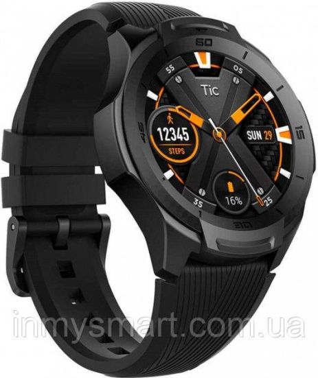 Умные часы Smart Watch Mobvoi TicWatch S2 Black пульсометр, счетчик калорий, шагомер