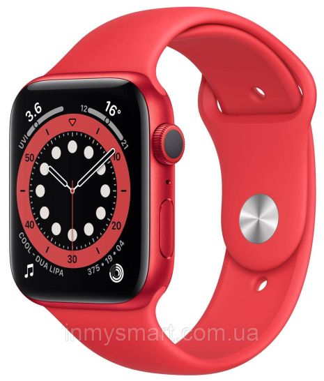 Умные часы Apple Watch Series 6 GPS 44mm (PRODUCT) Red Aluminium Case with Red Sport Band