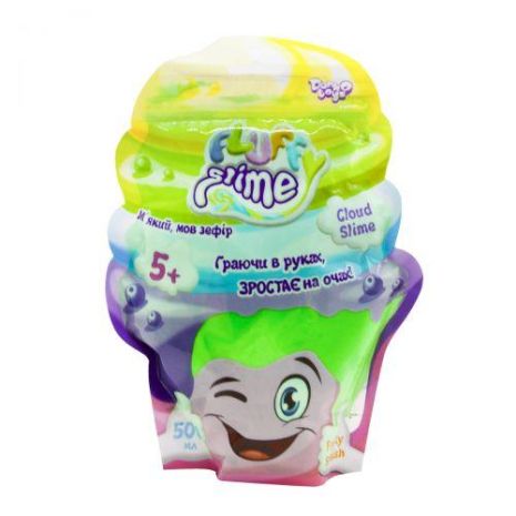 Слайм Danko Toys Fluffy Slime у банку зелений укр 500 г FLS-02-01U