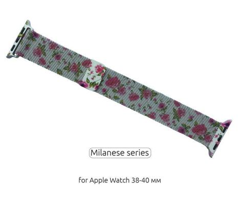 Ремешок Armorstandart Milanese Loop для Apple Watch 38mm/40mm Flowers Red Lily (ARM52963)