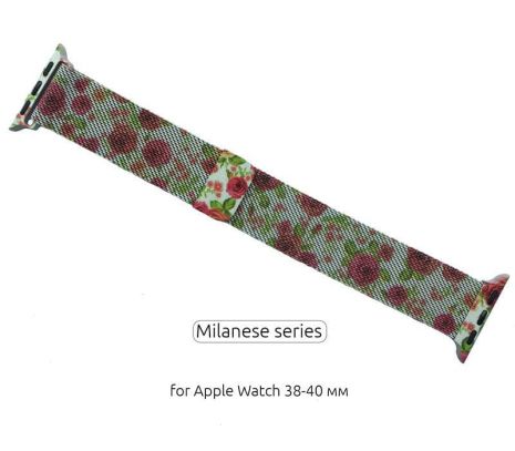 Ремешок Armorstandart Milanese Loop для Apple Watch 38mm/40mm Flowers Rose (ARM52961)