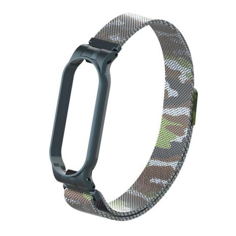 Ремешок Armorstandart Milanese Magnetic Band для Xiaomi Mi Band 5/Mi Band 6 Khaki Green (ARM56855)