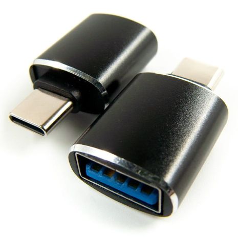 Перехідник Dengos OTG USB-USB-C Black (ADP-018)