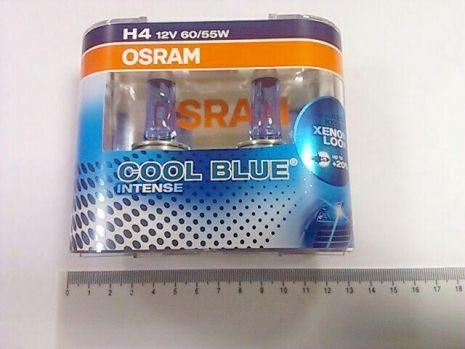 Лампа OSRAM H4 12v 60/55-43 Cool Blue Intense (4200 кельвін) Xenon Look (64193 CBI) пара (64193 CBI-H)