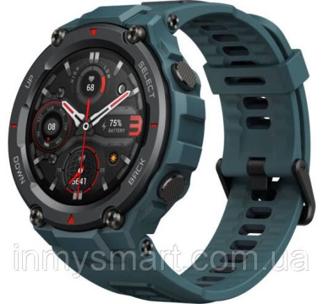 Умные часы Smart Watch Xiaomi Amazfit T-Rex Pro Steel Blue Global 10 АТМ