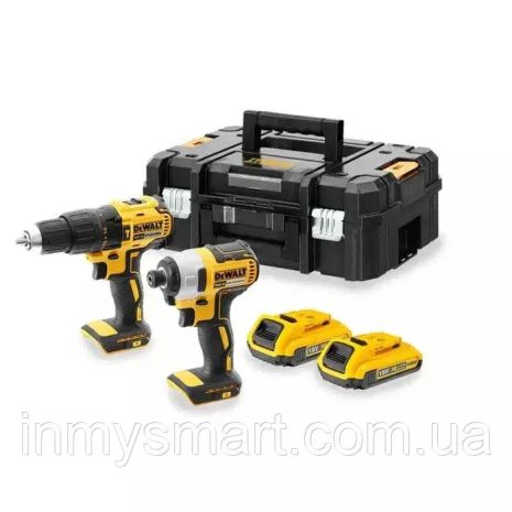 Набор бесщеточных инструментов DeWALT DCK2060D2T(дрель аккумуляторная DCD778+ударный шуруповерт DCF787)