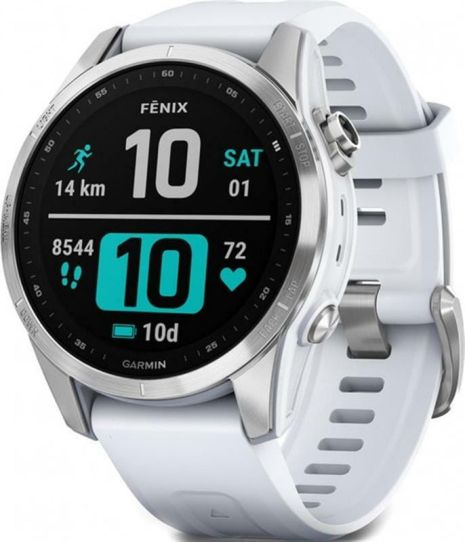 Смарт-часы Garmin Fenix 7S Stainless Steel with Whitestone Band (010-02539-03)