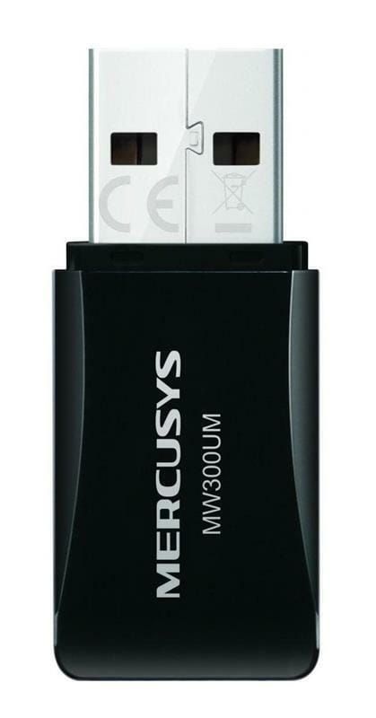 Бездротовий адаптер Mercusys MW300UM (N300, USB)_EU