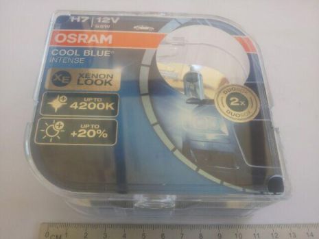 Лампа OSRAM H7 12v 55w Cool Blue Intense (4200 kelvin) Xenon Look (64210 CBI) пара