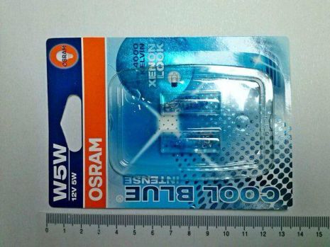 Лампа безцокольна OSRAM 12V W5W Cool Blue Intense (2825 HCBI) пара