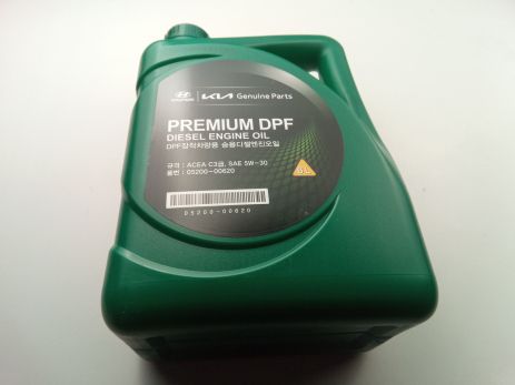 Олія моторна 5W-30 синтетична HYUNDAI Premium DPF Diesel 6 л (05200-00620) (0520000620)