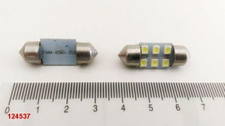 Лампа светодиод с/ц 12V C5W 31 мм AC 6SMD (35 х 28) белая