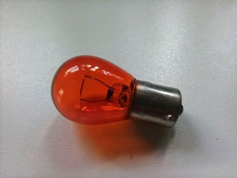 Лампа с цоколем МАЯК 12V PY21W Ultra (81218ORANGE) (10 шт. в уп.) оранжевая/смещенный усик