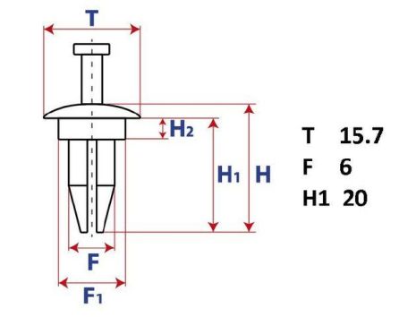 Пістон кріплення бампера BMW/Opel/Mercedes (11606) (51111964186)