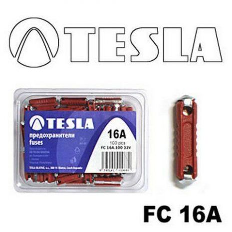 Запобіжник TESLA FC "CONTINENTAL" циліндр. 16А (TS FC 16A)