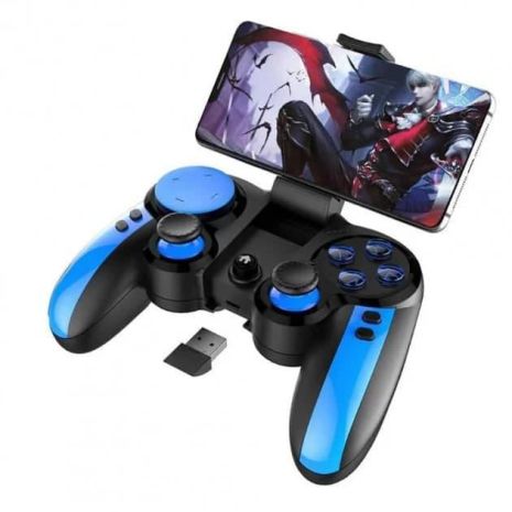 Бездротовий геймпад iPega PG-9090 Blue elf, Bluetooth PC/Android/iOS Black, джостик для телефону