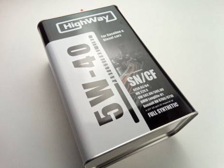 Масло моторное 5W-40 синтетическое HighWay SN/CF 4л