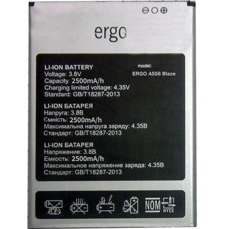 Акумулятори для Ergo A556 Blaze 2500 mAh [Original PRC] 12 міс. гарантії