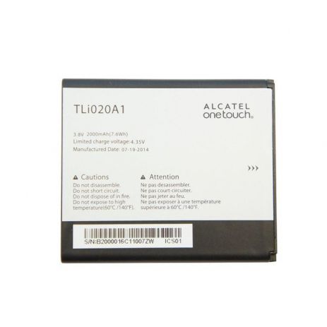 Акумулятори для Alcatel One Touch 5050X / TLi020A1 / TLi020A2 [Original PRC] 12 міс. гарантії