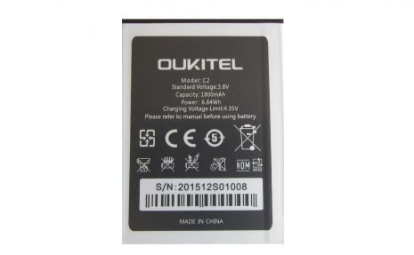 Акумулятори для Oukitel C2 1800 mAh [Original PRC] 12 міс. гарантії