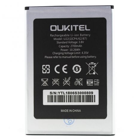 Акумулятор для Oukitel U22 [Original PRC] 12 міс. гарантії