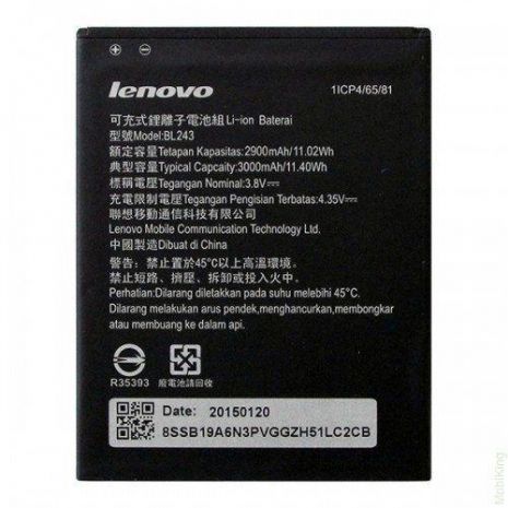 Аккумулятор для Lenovo A7000, K3 Note, K50 (BL243) [Original PRC] 12 мес. гарантии